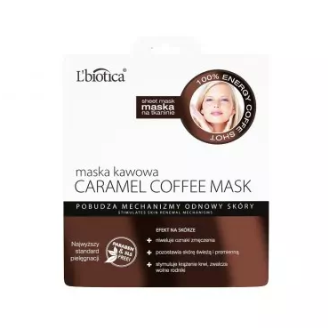 L'biotica -  Maska kawowa - pobudzenie mechanizmów odnowy skóry, 23 ml